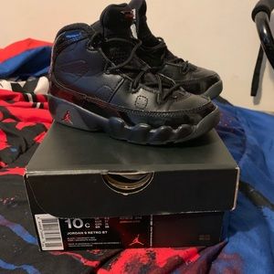 Toddler Retro Air Jordan 9 (Bred) size 10c
